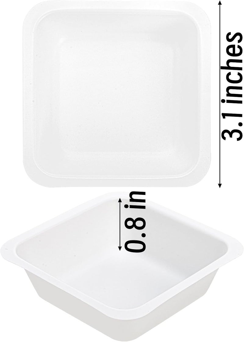 Coloch 250 Pack Weigh Boats Medium, 100ml Plastic Trays for Measuring Disposable Square Weighing Dishes Anti-Static Lab Dishes for Powder, Liquid, Epoxy, Food Sample - Image 2